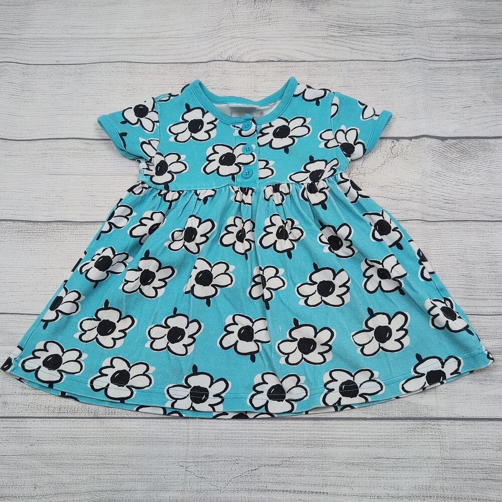 3 Hanna Andersson Turquoise Flower Playdress